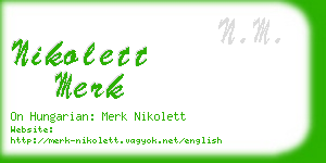 nikolett merk business card